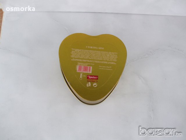 Метална кутия от бонбони във формата на сърце за колекционери, снимка 2 - Други ценни предмети - 13904957