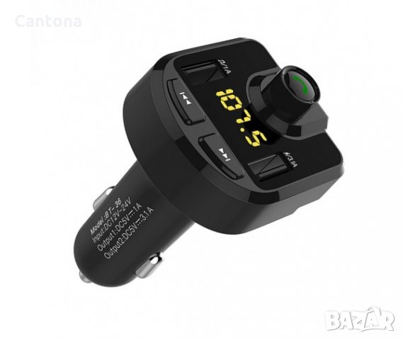 Автомобилен Bluetooth FM трансмитер с USB зарядно за GSM Bluetooth Car Kit BT36