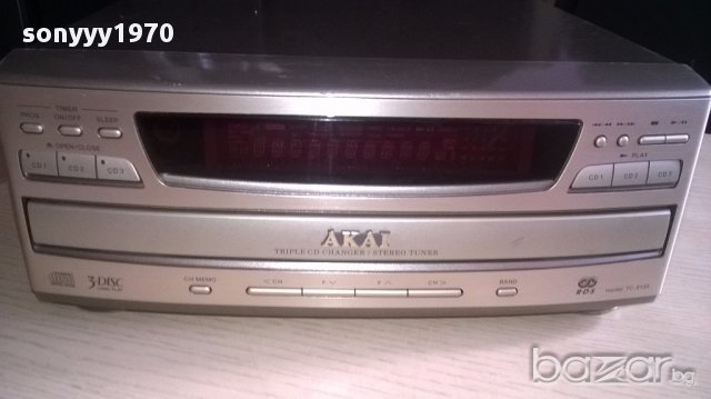 akai-tc-813r-cd 3 disc+tuner-внос швеицария, снимка 4 - Ресийвъри, усилватели, смесителни пултове - 12750500