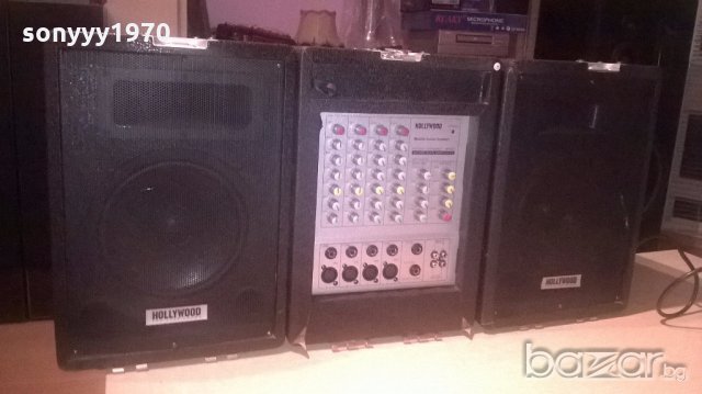 hollywood amplifier/mixer+тонколони-внос англия