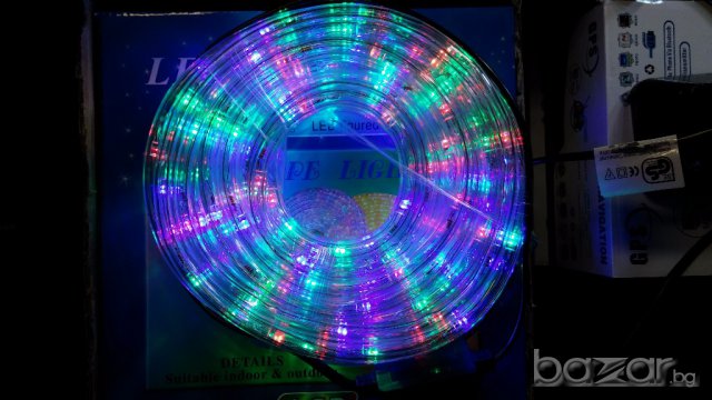 Коледни лампички - силиконов маркуч 10 метра -многоцветен, снимка 4 - Осветление - 12796189