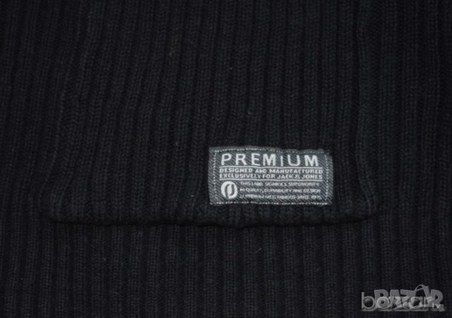 Jack & Jones ® Premium мъжка черна жилетка 100% памук , снимка 3 - Пуловери - 23465908