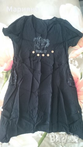 черна лятна рокля, снимка 1 - Рокли - 25970112