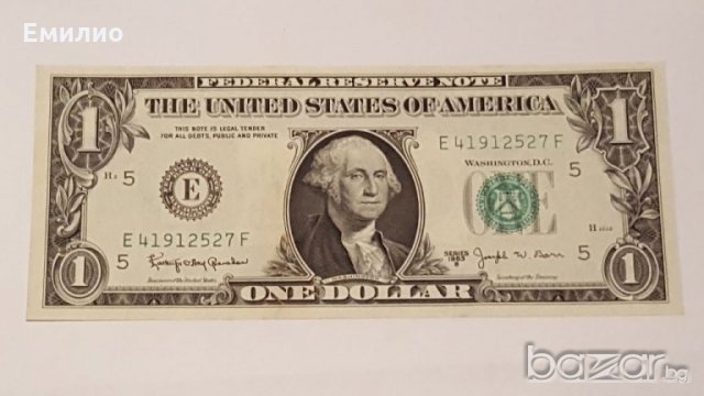 SCARCE " BARR NOTE " $ 1 DOLLAR 1963-B UNC, снимка 2 - Нумизматика и бонистика - 18802193