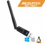 WiFi адаптер MediaTek MT7601 Original USB 150Mbps с антена. Мрежова карта. Wireless, снимка 1