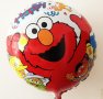Елмо Улица Сезам Бисквитено чудовище Muppet Cookie Monster кръгъл фолио фолиев балон хелий , снимка 1 - Други - 21357902