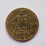 Централни Африкански Щати - 25 франка, 1996 г. - 183m , снимка 3 - Нумизматика и бонистика - 17420753
