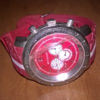 нов часовник-гумена червено/бяла каишка, снимка 2 - Други - 21835312