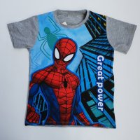Тениска Спайдърмен - 2 цвята - 98,122 и 128 см, снимка 1 - Детски тениски и потници - 21676279