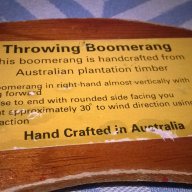 Throuwing boomerang hand crafted in australia-35/5см-внос швеицария, снимка 17 - Антикварни и старинни предмети - 15649362