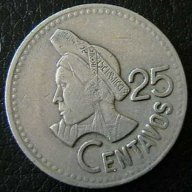 25 центаво 1992, Гватемала, снимка 1 - Нумизматика и бонистика - 13539105