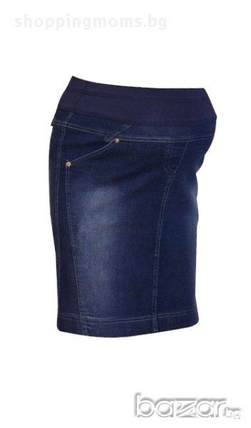Дънкова пола за бременни и макси дами 067 син деним, снимка 1