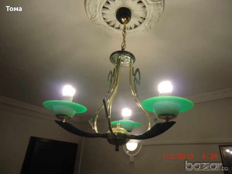 полюлей в зелено и златисто, снимка 1