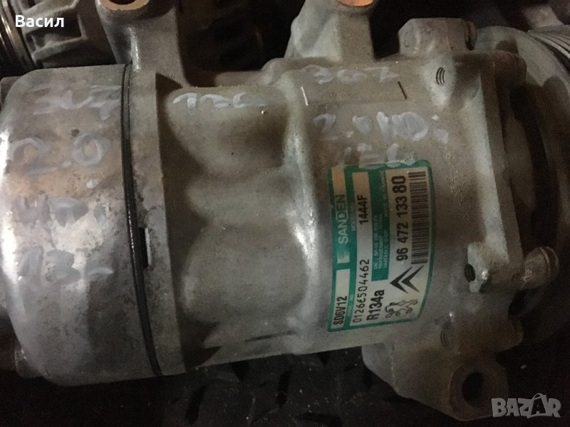 Компресор климатик Sanden SD6V12 Model 1444F номер по Peugeot / Citroen - 9647213380 Peugeot 307, снимка 1