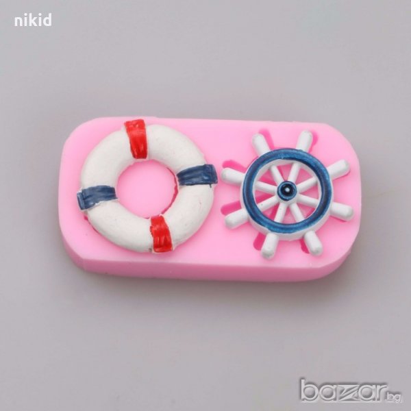 Морски пояс и рул силиконов молд форма декорация торта фондан шоколад и др., снимка 1