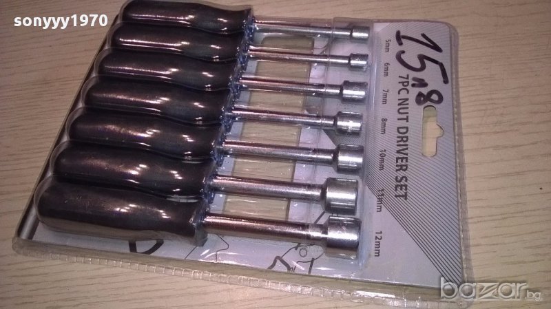 7pc nut for driver set 5-12mm-комплект за гаики-внос щвеицария, снимка 1
