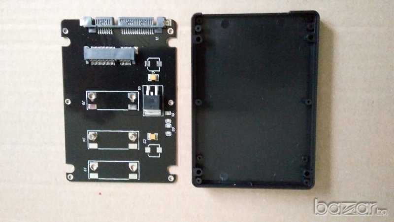 mSATA SSD to 2.5" SATA3 adapter,M.2 NGFF SSD to 2.5" SATA 3, снимка 1