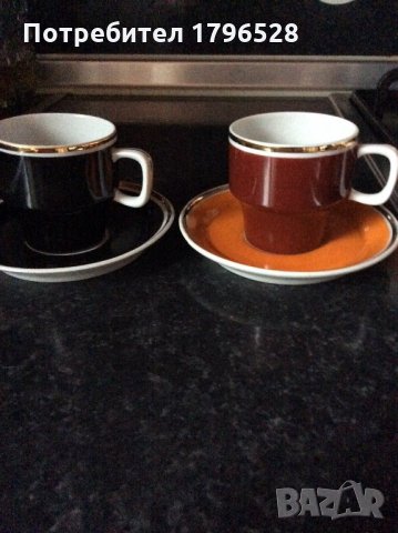 Стари чашки за кафе_2 бр.  -Унгария, снимка 1