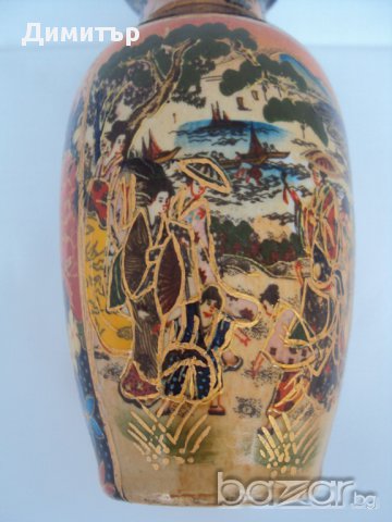 Старинна Ваза Порцелан Керамика Китайски Елементи, снимка 9 - Антикварни и старинни предмети - 16084346