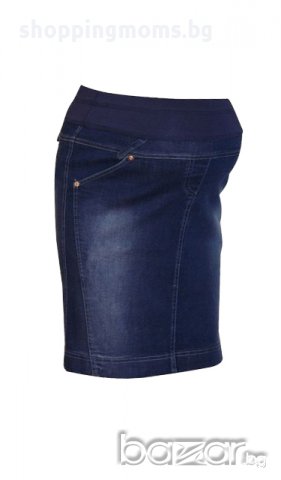 Дънкова пола за бременни и макси дами 067 син деним