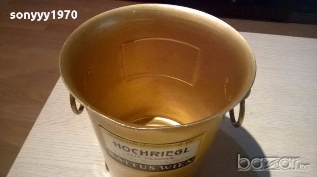 Шампаниера 20/20см-в златист цвят-внос швеицария, снимка 5 - Антикварни и старинни предмети - 13834863