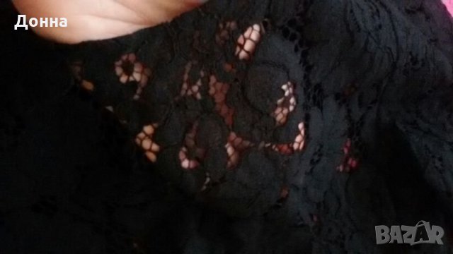 Черна рокля  от дантела на Tara jarmon , снимка 11 - Рокли - 22977163