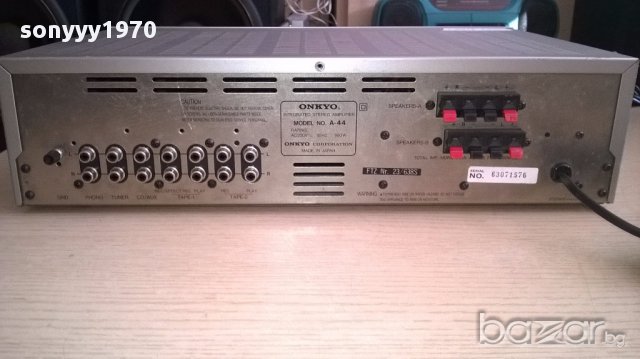 onkyo amplifier a-44 made in JAPAN-внос швеицария, снимка 17 - Ресийвъри, усилватели, смесителни пултове - 14272514