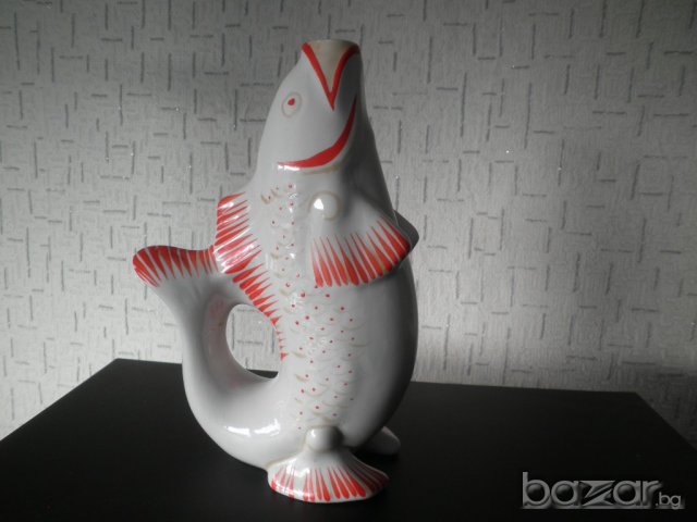 Порцеланова ваза с форма на риба, снимка 2 - Вази - 19099892