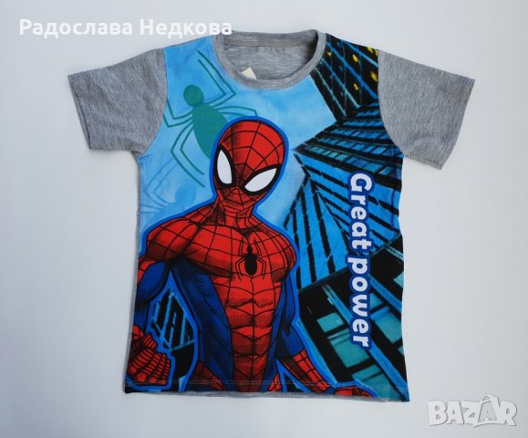 Тениска Спайдърмен - 2 цвята - 98,122 и 128 см, снимка 1 - Детски тениски и потници - 21676279