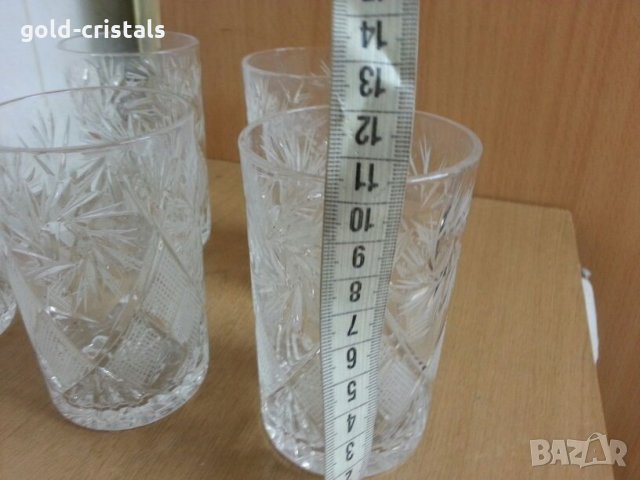 Кристални чаши руски кристал , снимка 4 - Антикварни и старинни предмети - 25663014