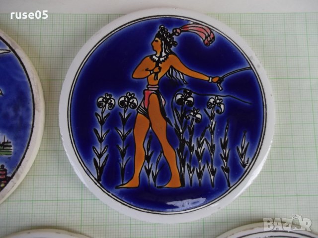 Лот от 5 бр. подложки керамични за чаши, снимка 6 - Други ценни предмети - 22922792