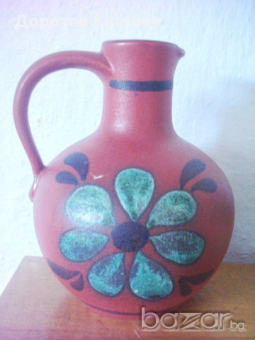 Стари глинени съдове - стомна и ваза, снимка 10 - Антикварни и старинни предмети - 10400760