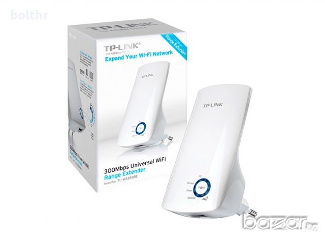 WI-FI АДАПТЕР-REPEATER ЗА УВЕЛИЧАВАНЕ ОБХВАТА НА РУТЕРА TP-LINK RANGE EXTENDER TL-WA850RE, снимка 1 - Кабели и адаптери - 15949874