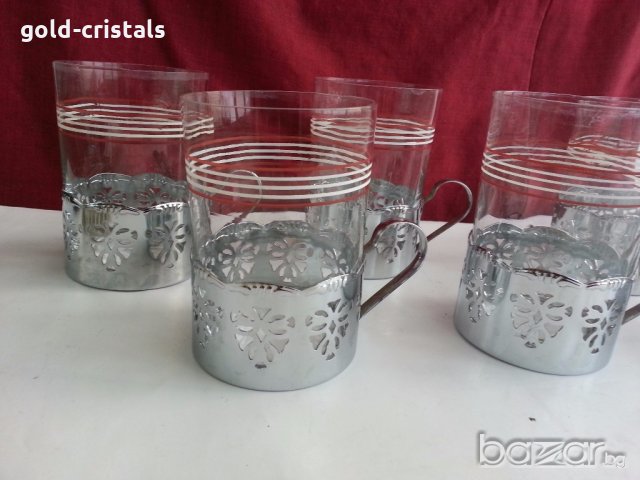  стакани подстакани алпака, снимка 7 - Антикварни и старинни предмети - 20469315