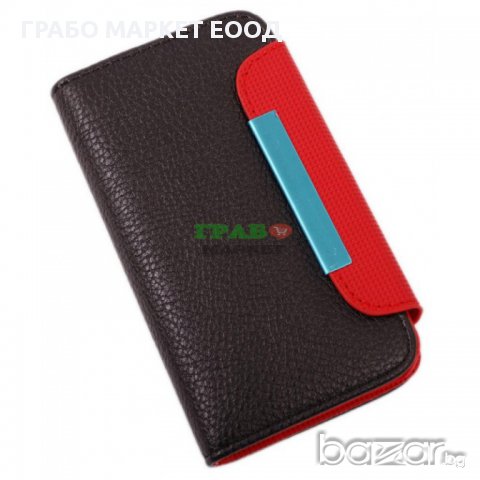 Калъф за телефон iPHONE 4 с капак, изработен от еко кожа, снимка 1