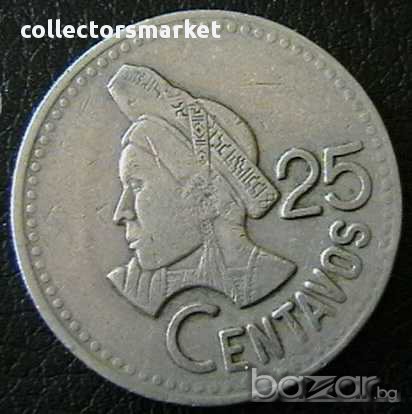 25 центаво 1992, Гватемала