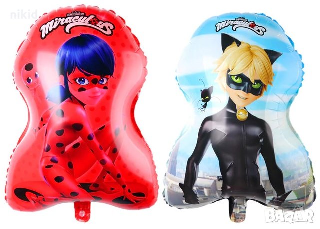 3 вида голям Калинката miraculous ladybug фолио фолиев балон хелий или въздух, снимка 2 - Други - 23132017