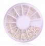 кутийка 3D декорация за нокти маникюр полу кръг перлички седеф 4 размера 1.5/2/3mm, снимка 1 - Продукти за маникюр - 16263197