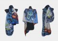 Ръчно рисувани копринени шалове, снимка 1 - Шалове - 21826430