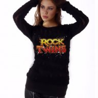 NEW! ROCK TWINS дамски топ! Бъди различна, поръчай модел с твоя снимка!, снимка 2 - Блузи с дълъг ръкав и пуловери - 16008551