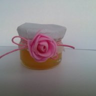 Подарък за гостите - Бурканче мед в розово, снимка 4 - Сватбени аксесоари - 10235708