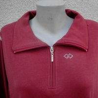 4XL Нова  тъмно червена блуза с цип , снимка 3 - Блузи с дълъг ръкав и пуловери - 23414299