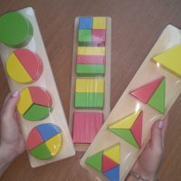 НОВО! Големи Дървени геометрични фигури в 3 плоскости, снимка 2 - Образователни игри - 25003202