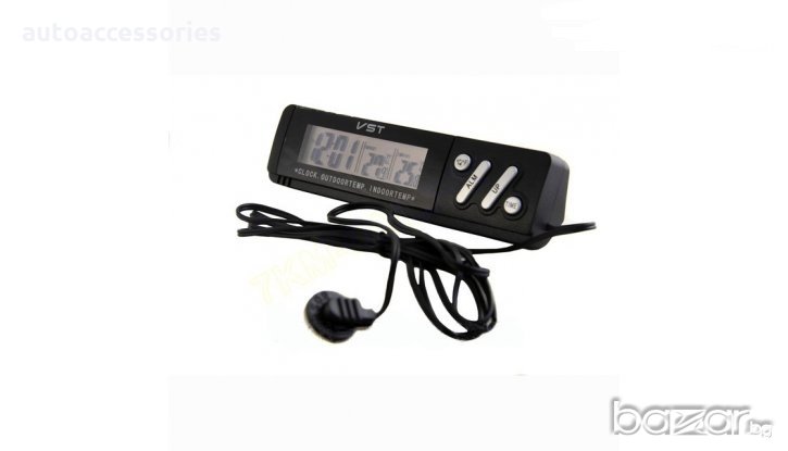 Термометър Дигитален с часовник и сонда (VST-7065), снимка 1