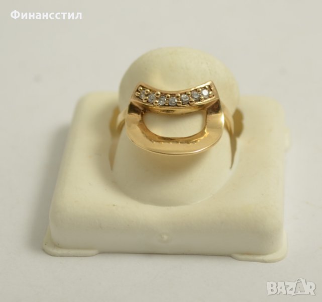 златен пръстен 43540-8, снимка 1