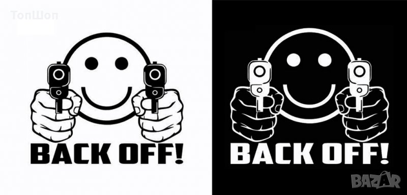Охранителни стикери BACK OFF !, снимка 1