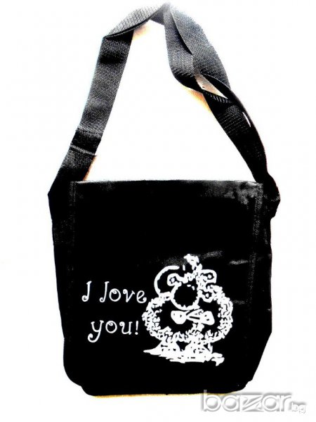 Спортна чанта с една дръжка "Обичам те", снимка 1
