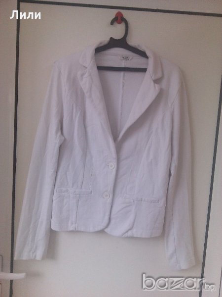 бяло памучно сако, снимка 1