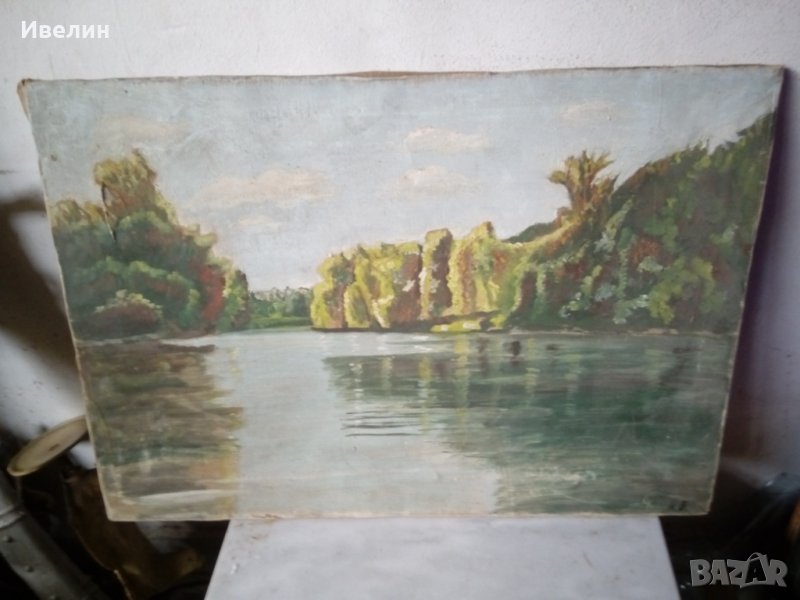 стара картина-пейзаж, снимка 1