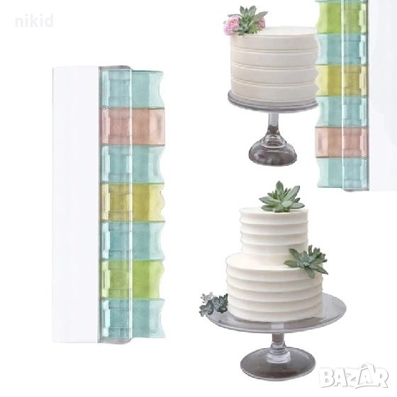 Пластмасов уред за оформяне на релеф скрап ръбове с крем сметана борд на торта украса декор, снимка 1